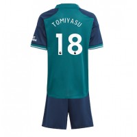 Fotbalové Dres Arsenal Takehiro Tomiyasu #18 Dětské Alternativní 2023-24 Krátký Rukáv (+ trenýrky)